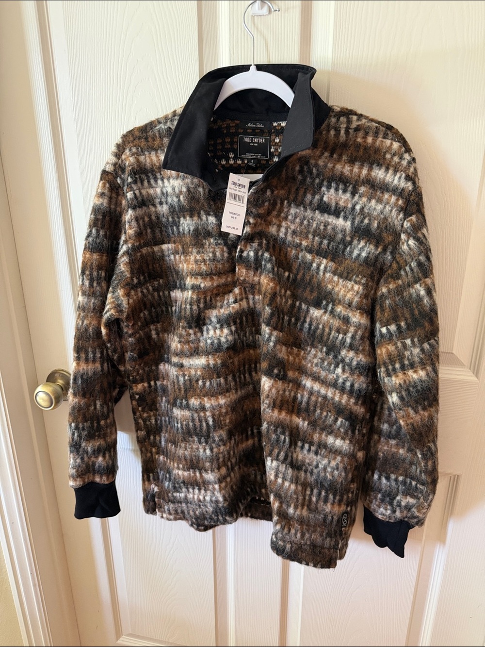 Todd Snyder Tobacco Pattern Brushed Rugby Sz S.  New